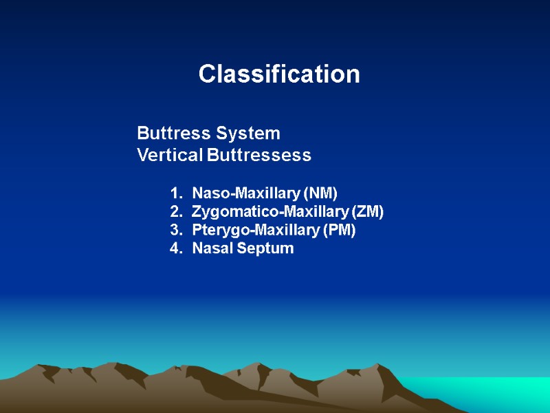 Classification         Buttress System   